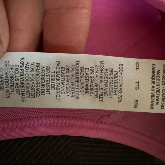 Nike Fuchsia XXL Sports Bra - Picture 3 of 3